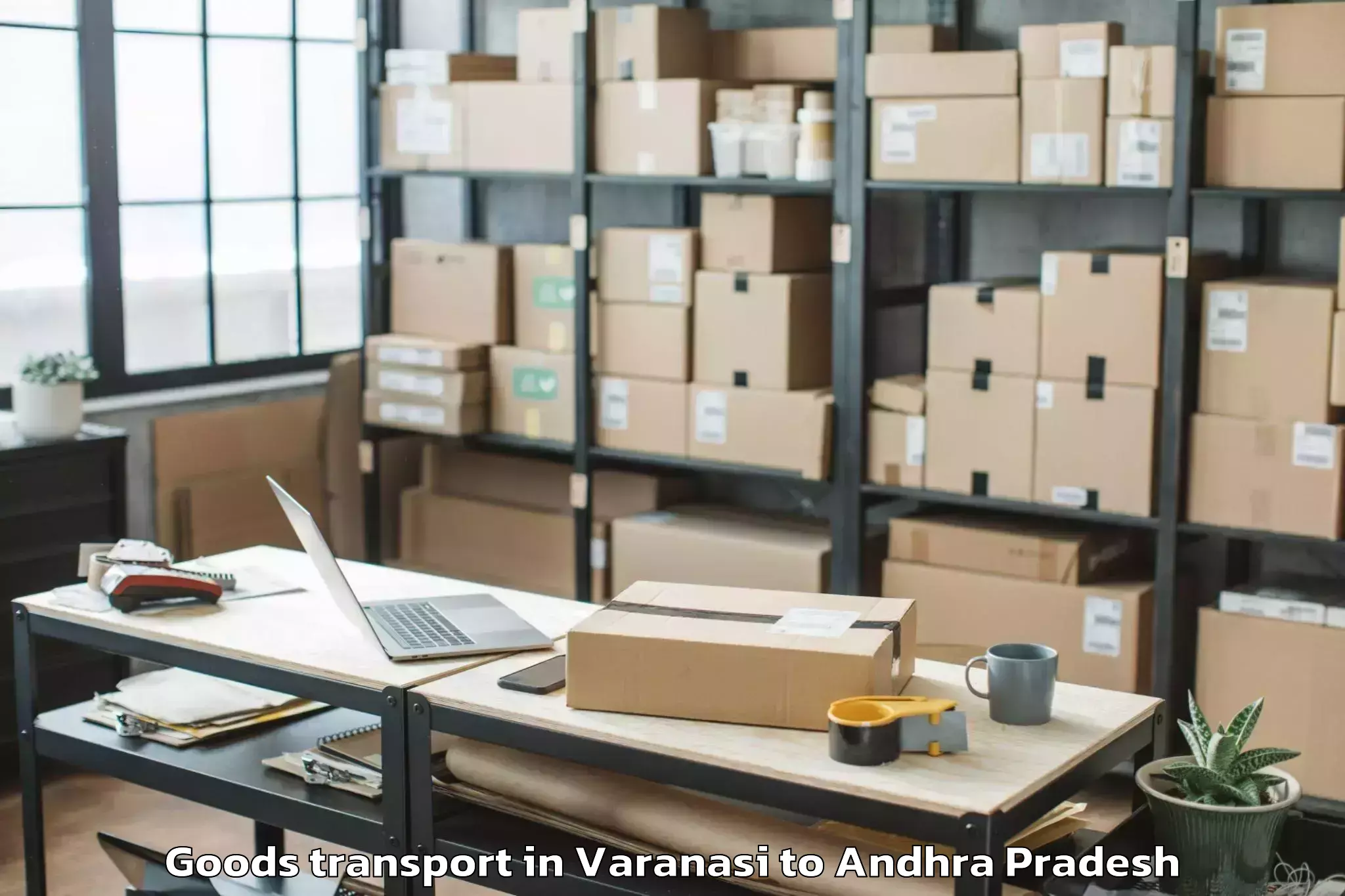 Quality Varanasi to Peddakadabur Goods Transport